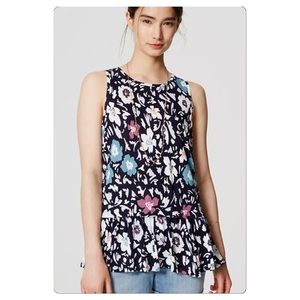 Loft Sleeveless Peplum Top